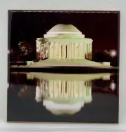 The Jefferson Memorial D.C. Ceramic Tile Trivet Coaster Travel Souvenir 4" x 4"
