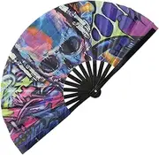[Generic] Hand Held Fans Foldable | 13 Inch Big Chinese Folding Hand Fans - Decorative Foldable Craft, Kung Fu Craft, Home Decoration For Festival Wedding