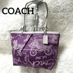 COACH 蔻馳 托特包 手提包 紫色 MERCARI 日本直送 二手