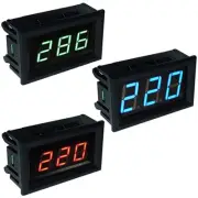 LED Voltmeter with 2 Line Design AC70V 500V No External Power Required