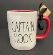 Rae Dunn Captain Hook Disney Mug Two Sided with Red Interior New with Tags