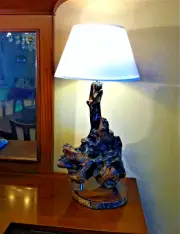 Driftwood Vintage Table Lampshade , Handmade Rustic Driftwood Table Lamp, Lamp
