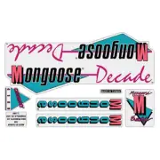Mongoose - 1988 Decade Decal set - Chrome or Grey frame - old school bmx