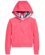 Girls Sweater Hoodie Sean Jean Cotton Zip Up Front Pockets Size M NWT
