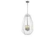 GAMBA Pendant Lamp Light Interior ES X 4 White Narrow Angular Cage OD380mm