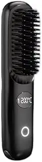 Portable Cordless Hair Straightener Brush Mini Straightening for Travel Negative Ion Hot Comb for Women Lightweight on-The-go USB Rechargeable