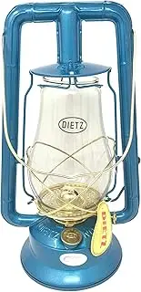 Dietz Monarch #10 Hot Blast Blue and Gold Kerosene Lantern Vintage Style Oil Lamp