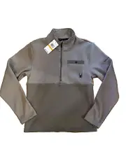 Spyder Men's Outbound 1/4 Zip Sweater, Size Small Color Gray New with tags