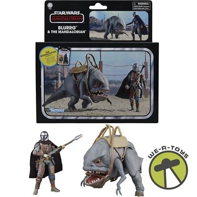 Star Wars Vintage Collection Blurrg and The Mandalorian Action Figures 2024