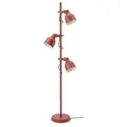 HEKTAR floor lamp with 3-spot, brown-red