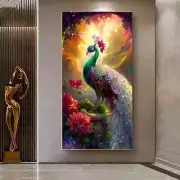 Canvas Painting Modern Art Dream Peacock Flower Landscape Bird Home Decor Poster