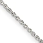 [JewelryWeb] 925 Sterling Silver 1.5mm Solid Rope Chain Bracelet 23 Centimeters Link-Bracelet for Women and Men