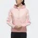 【adidas 愛迪達】Windbreaker 3S 女 連帽外套 風衣 運動 訓練 休閒 亞洲版 修身 粉(FT2883)