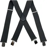 [Generic] Pants Suspenders for Men - X Shape Utility Suspender | Mens Suspenders Elastic Straps, Adjustable Back Suspender