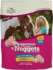 Manna Pro Bite-Size Nuggets for Horses – Horse Training Treats- Peppermint Flavored Treats for Horses – 4 pounds