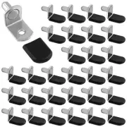 30 Pcs Shelf Pins 1/4" L-Shaped Shelf Support Pegs with Rubber Sleeve Cabinet...