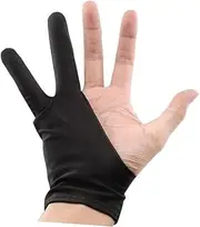 FELTECHELECTR Artist Two Finger Glove Set Drawing Gloves Spandex for Sketching Anti-Friction Anti-Sweat Thin Breathable Protects Tablet Size s Black