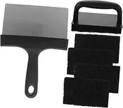 1 Set Grill Cleaner Set with Scraper and Brush Efficient Grate Cleaning Tools for Quick Removal of Burnt Residue from BBQ Racks