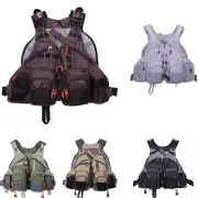 Fishing Vest backpack For Fly Fishing General Size Mesh Adjustable Mutil-Pocket