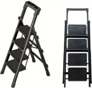 4 Step Ladder, Folding Step Stool with Wide Anti-Slip Pedal,Portable Lightweight