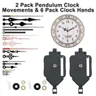 Customizable Wall Clock Kit Pendulum Mechanism and Decorative Hands Set