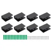 2Pcs Glass Shelf Bracket, Powder Coated Bracket for 0.39"-0.47" Glass , Black