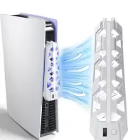 PS5 High-Power Cooling Fan with LED & USB Hub