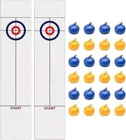 JWQFBC Tabletop Curling Set, Mini Games for Family Gatherings Shuffleboard Entertainment Indoor Fun