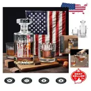 Heavy-Duty Whiskey Decanter and Glasses Set with Gift Box – Perfect Men’s Gift