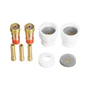 11 TIG Welding 12 White Ceramic Nozzle Alumina Cup Kit Torches for 17 18 26 Stubby Collets Body Gas Photo Color