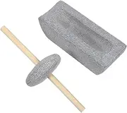 Beatifufu 1 Set Traditional Stone Manual Spice Coffee Mill Small Hand Crank Grinding Tool for Tea Leaves and Dry Ingredients Stone Material