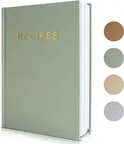 ZICOTO Aesthetic Blank Recipe Book with Waterproof Cover - The Perfect Recipe Notebook To Write In Your Own Recipes - Simplified Blank Cookbook to Organize Your Recipes