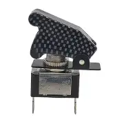 Toggle Switch On Off 12V 20A with Carbon Fibre Missile Switch Cover SPST Narv...