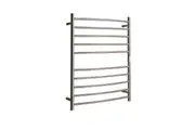 HOTWIRE Hotwire Heated Towel Rail - Curved Round Bar (H900mmxW700mm) with Timer - Brushed