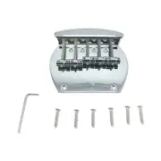 New 5 String Electric Bass Bridge Hardtail Metal Tailpiece Replacement