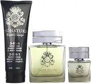 English Laundry Signature 3 Pc. Gift Set For Men | Edp 0.68 Oz + Edp 3.4 Oz + 3-in-1 Shampoo/conditioner/body Wash 8 Oz, 21 ml