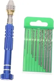 CIMAXIC 11-in-1 Hand Drill Tool Set Pin Vise Mini Drill Bits for Jewelry Resin Model Making DIY
