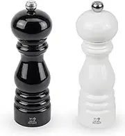 Peugeot Paris Paper Mill Salt and Pepper Mill Set, Black/White, 810160
