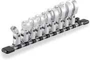 Tone HSCF309F Flex Claw Foot Wrench Set with Holder 0.3 inch (9.5 mm) Drive Angle (3/8") Contents: 9 Pieces