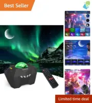 3-in-1 Star Projector & Bluetooth Speaker - Aurora Night Light for Kids & Adults