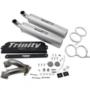 Trinity Racing Stage 5 Dual Slip-On-Brushed for 2022 Polaris RZR Turbo R