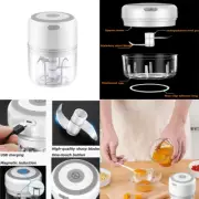 US 1-2 Pc 8.45oz/250ml Electri Mini Garlic Chopper Food Garlic Mincer Vegetable