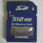 TOSHIBA 東芝 512MB SD MEMORY CARD 存儲卡