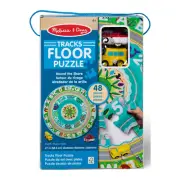 Melissa & Doug Tracks Floor Puzzle 48 Piece Floor Puzzle, New-Sealed Box!