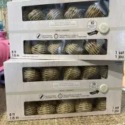 (2) Sets Of Ashland Wicker Led String 10 Lights With Timer New In Box!