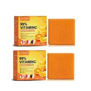 Elrachen 2x Vitamin C Whitening Soap, 99% Vitamin Handmade Soap For Acne Dark Spots 5