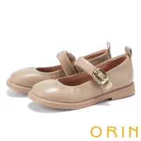在飛比找momo購物網優惠-【ORIN】圓頭柔軟羊皮瑪麗珍娃娃鞋(棕色)