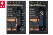 Ted Baker Men's Cotton Modal Boxer Brief, 4-pack