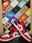 Nike Air Jordan 1 Low Bulls White Gym Red Black 553558-163 Men's Size