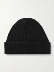 [TOTEME] TOTEME - Ribbed Cashmere Beanie - Black - One size One size Black
